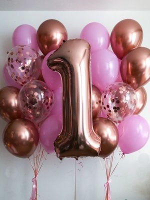 sada balonku na 1 narozeniny
