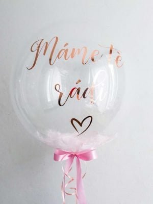balloon with the inscription rose gold