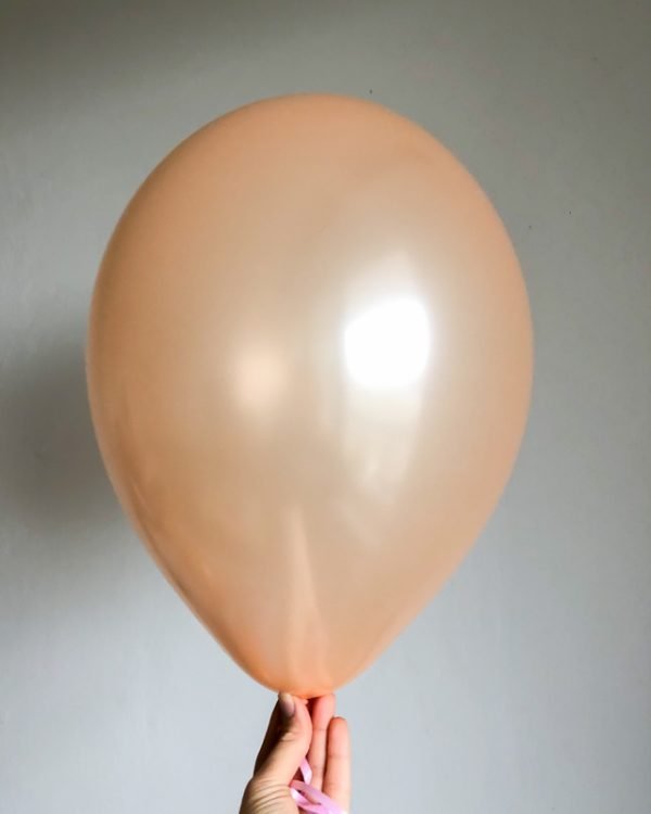 metallic peach balloon