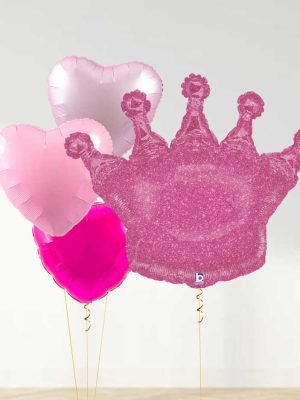 balloon crown with hearts