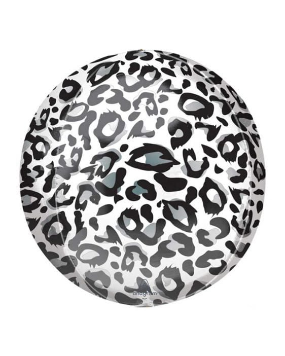 balonek s potiskem bily leopard