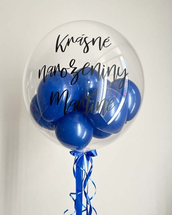 balonek s napisem modry